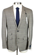 Paisley  Gray Sport Coat Mens 42 R Slim Fit Brown Green Houndstooth Blazer