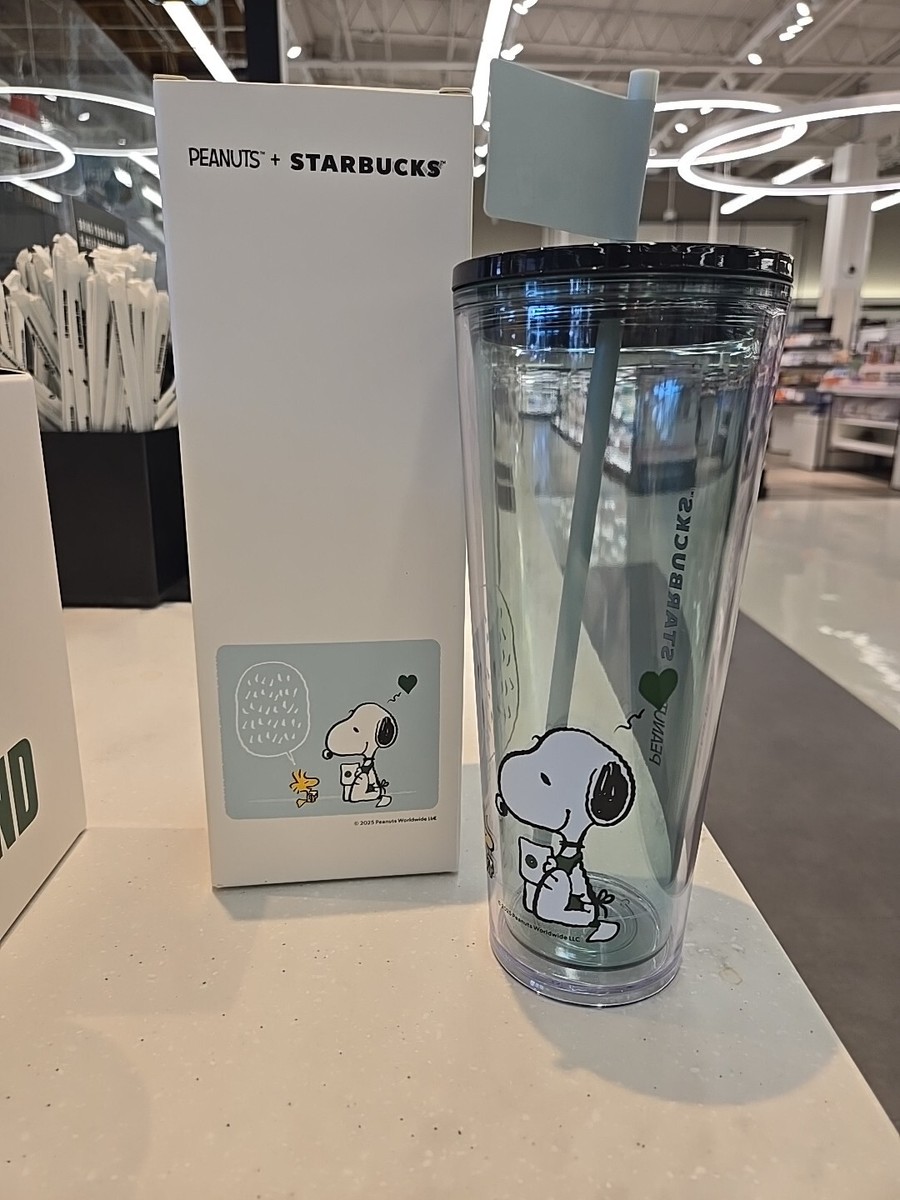 NEW 2025 PEANUTS STARBUCKS Love Plastic Cold Cup 24oz 710ml