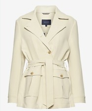Women Gant Fluid Belted Natural Colour Elegabt Jacket Xs And S And M