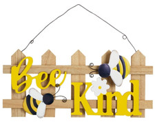 Hanging 'Bee Kind' Sign