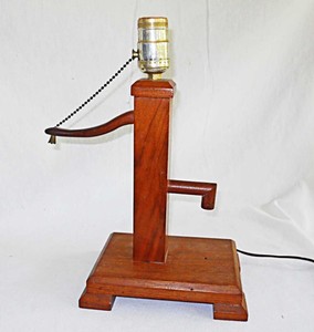 Folk Country Americana Vintage Lamp Water Pump Ranch Farm Cabin