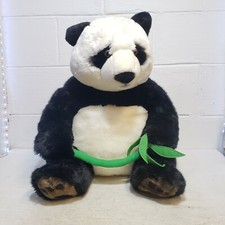 FAO Schwarz 18" sitting Panda Large Bear Plush W/Bamboo Stalk TOYS R US 2013