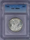 1942 Walking Liberty Half Dollar 50c ICG MS64 - Handsomely Toned!