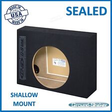 Single Sealed Shallow Mount Sub Box Slim Speaker Box Subwoofer Enclosure