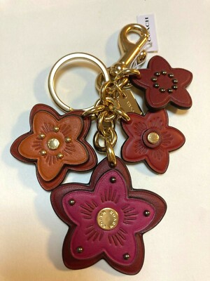 Coach Wild Flower Bag Charm Key Ring 