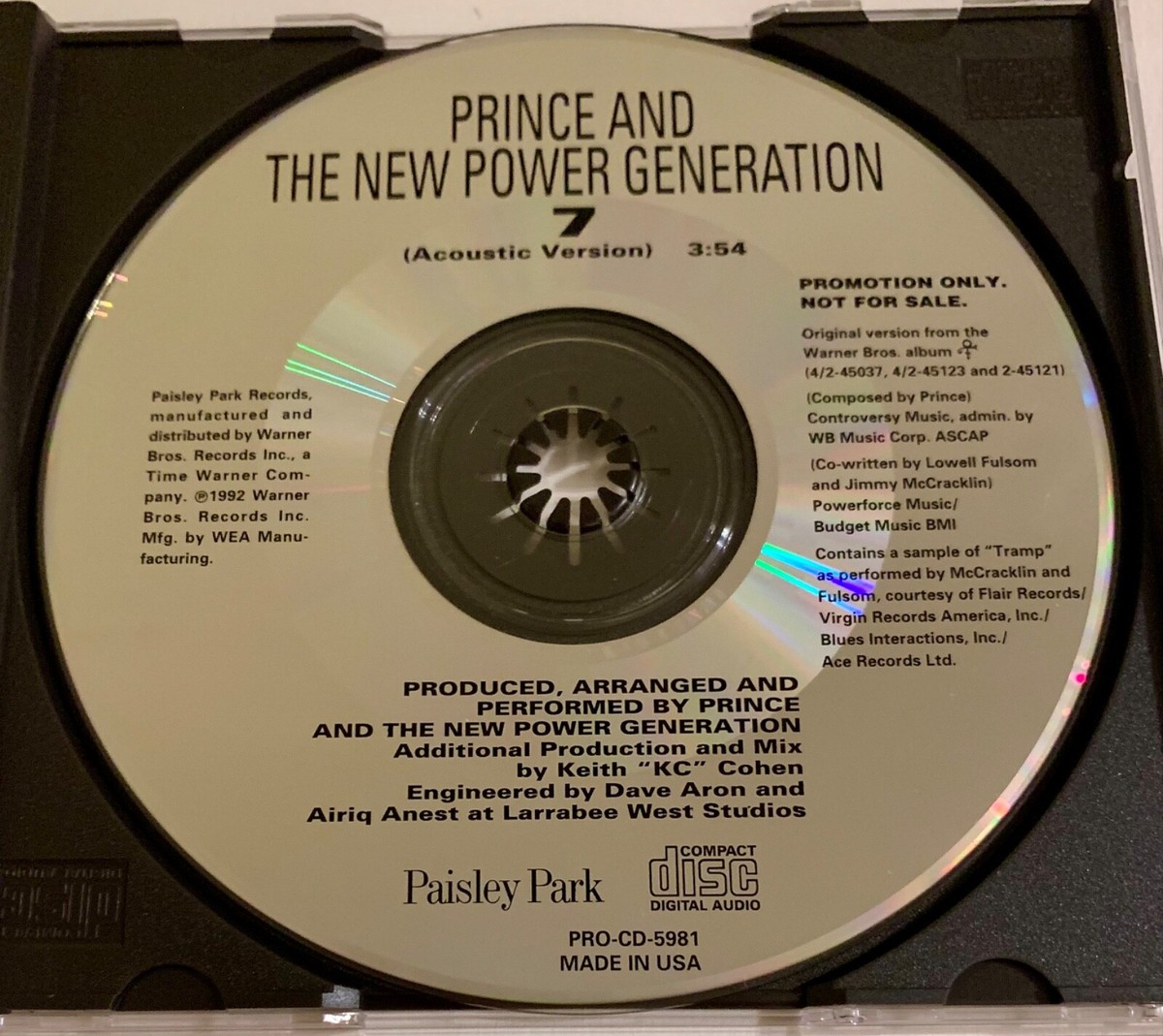 Prince And The New Power Generation: 7: CD Single Prince And The New Power Generation: 7: CD Single