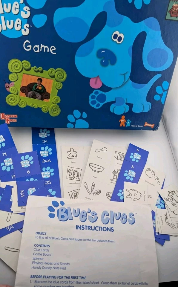 Nickelodeon Blues 线索棋盘游戏大学游戏 1998 年 3-6 岁无记事本 — 第 3/4 张图片
