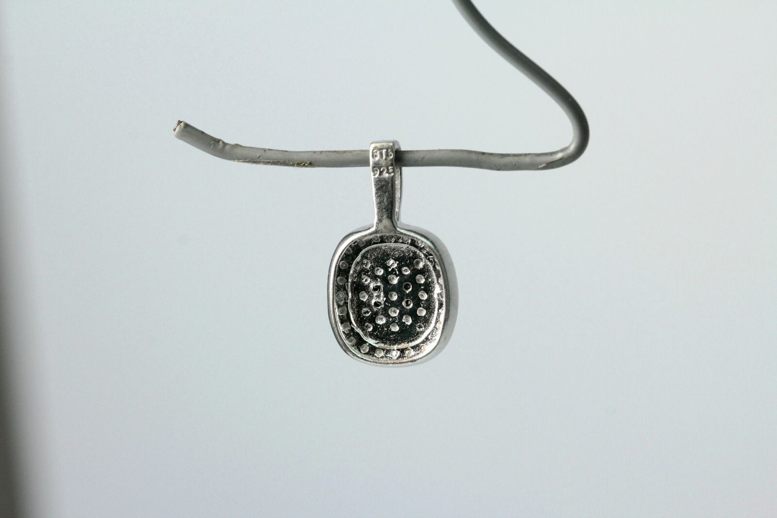 925 Sterling Silver Small Rectangular Diamond Chi… - image 8