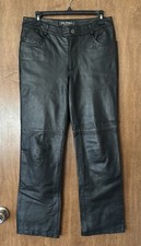 Vintage 90s PS3983 Black Leather Pants Size 7