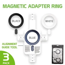 Cellet Magnetic Metal Plate Adapter Ring (3-Pack) Compatible with Magsafe