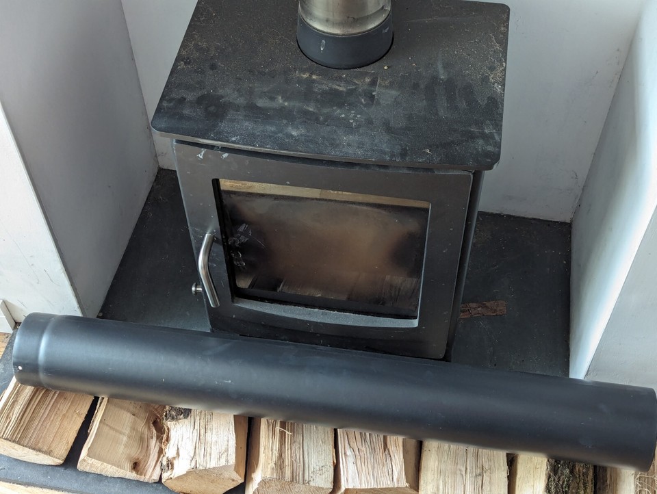 GARAGE SALEDura Flue Stove Pipe 1000mm 5" (125mm) Matt Black eBay