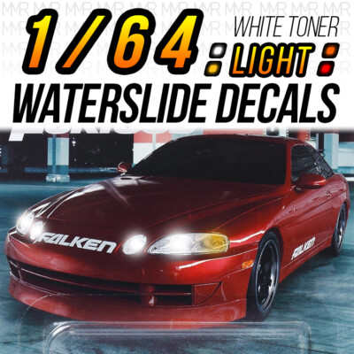 1/64 Scale TOYOTA SOARER Head Tail Light WaterSlide Decals for Hot