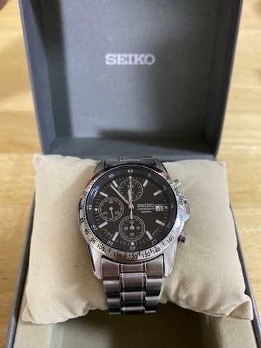 Seiko Chronograph Date Box Mens Watch Authentic Working | eBay