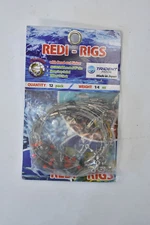 Joy Fish Stainless Steel Redi-Rig Trident Hooks 12 Pack 1/4 oz TTLFSH14T-DZ