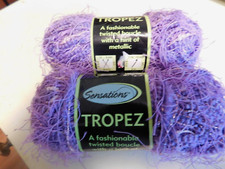 2 SENSATIONS TROPEZ TWISTED BOUCLE YARN, PURPLE TROPEZ