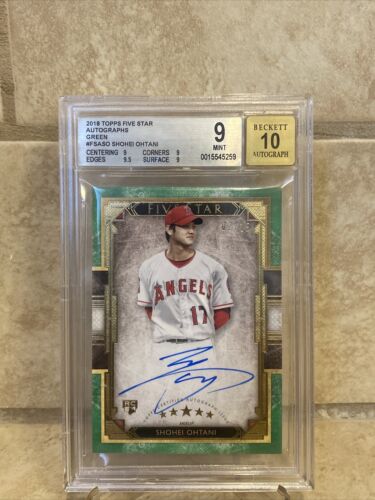 Shohei Ohtani 2018 Topps Five Star Autograph RC/15!BGS 9, auto 10 MVP ๐