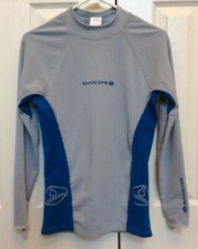 Lavacore Lavaskin Long Sleeve Shirt Thumb Loops Rash Guard Gray And Blue Mens XS