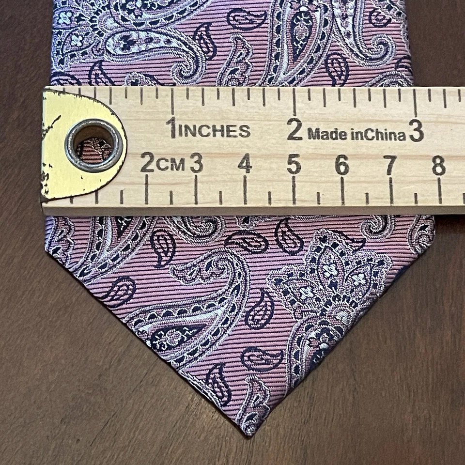 Jos. A. Banco Ejecutivo Colección Rosa Hecho a Mano 100% Seda Hecho en China Foto 4 de 4