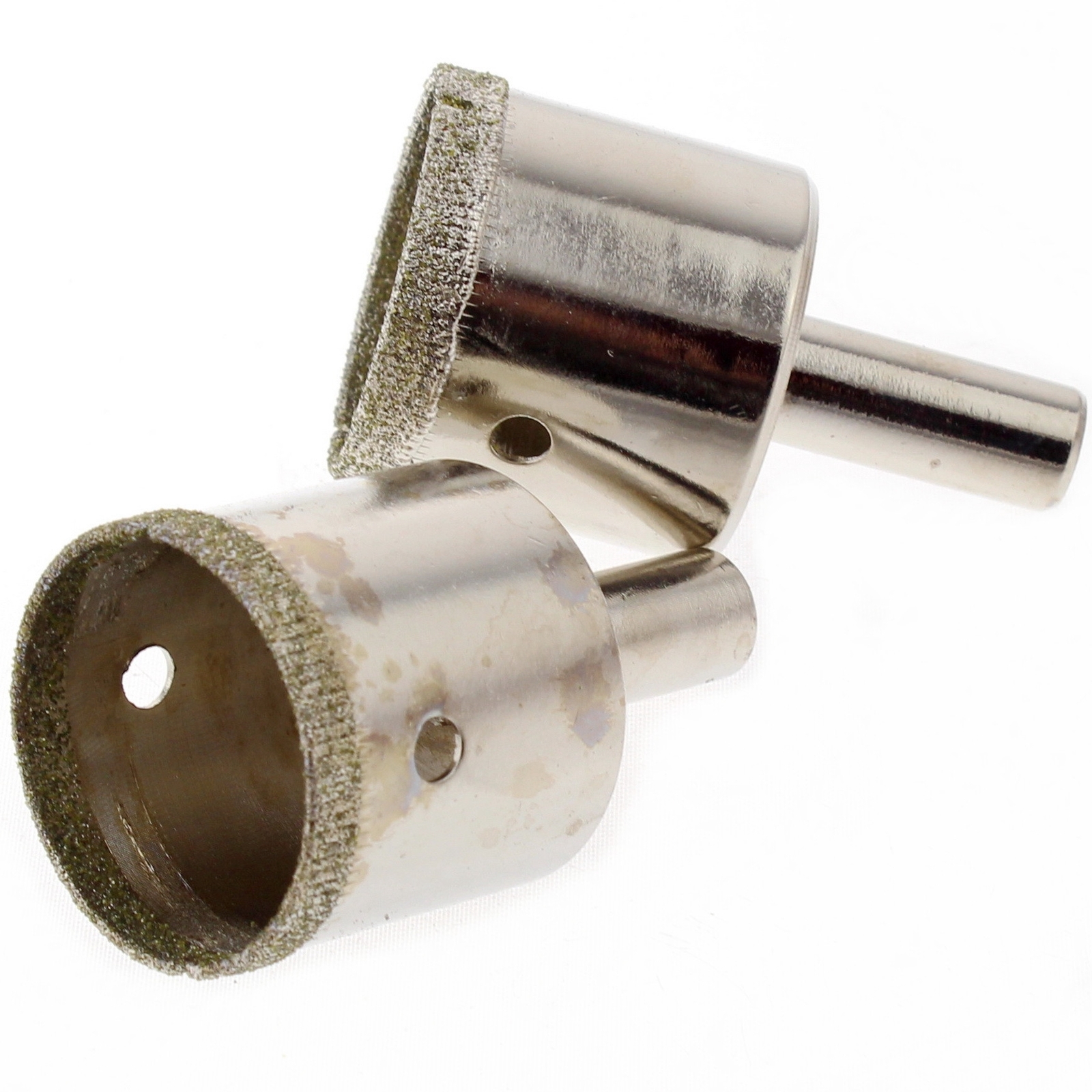 2Pcs Diamond Tip Hole Saw Kit 2040mm Core Drill Bit for Glass Tile