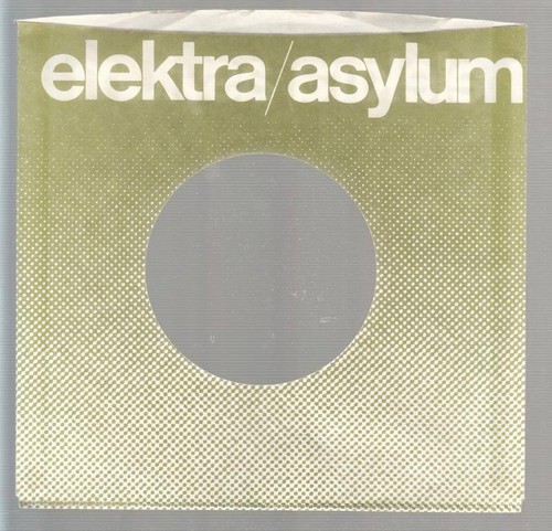Company Sleeve 45 ELEKTRA / ASYLUM - Green w/ White Lettering & Dots (1975-1981)