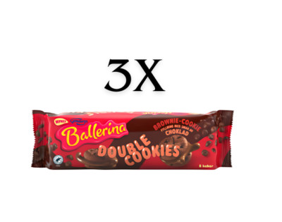 3 x 168g Ballerina Double Cookies Brownie   A Chocolate Lover's Dream