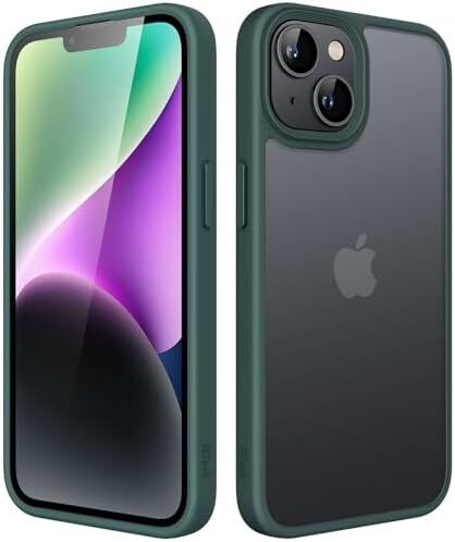Matte Case for iPhone 14 6.1-Inch, Shockproof Military Grade Drop Protection, Fr
