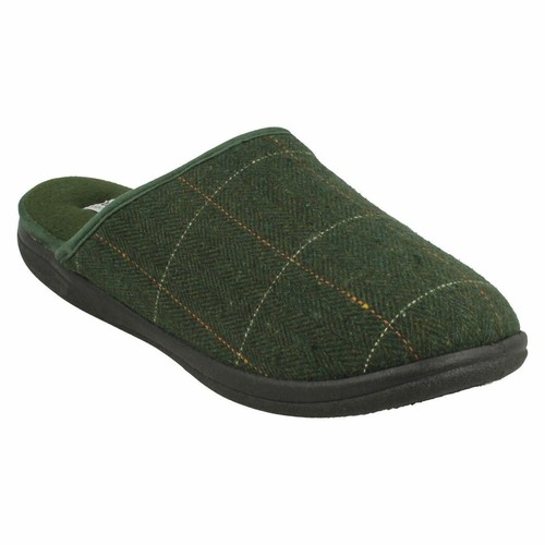 Pantuflas de mula textil ""Ciervo"" con almohadillas para hombre - ajuste G - Imagen 12 de 31