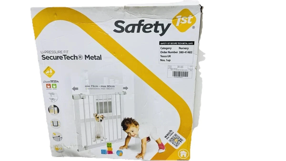 Safety SecurTech Simply Close Metal Gate - White