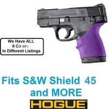 PURPLE Hogue 18306 Rubber HandAll Beavertail Grip Sleeve S&W M&P Shield 45 acp