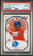 2023 Onyx Extended AUTO Blue Ink LUIS BAEZ Houston ASTROS PSA 10 GEM MINT