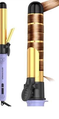 ZAVAREA Auto-Rotate 1-1/4'' Titanium Rotating Curling Iron Lavender UV217 NWOB