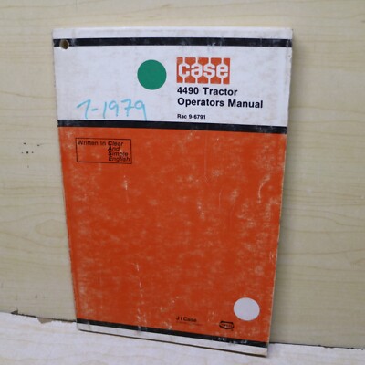 CASE 4490 Tractor Operation Book Owner Maintenance Manual Guide LUBRICATION 1979