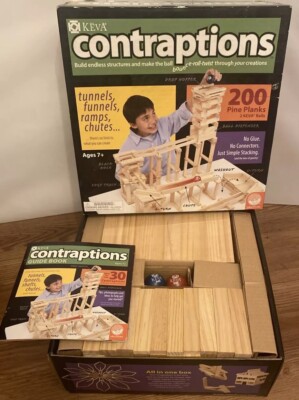 Keva Contraptions von Mindware - 200 Stück Kiefer Bretter Spielen Bauen Spielzeug Set Spaß