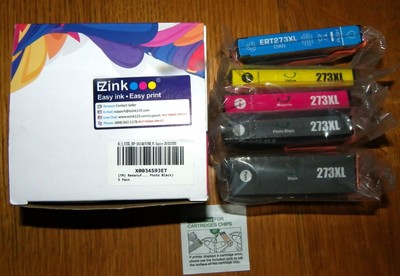 Lot 5 ~ 273C INK CARTRIDGES for Epson Expression BLACK YELLOW CYAN MAGENTA
