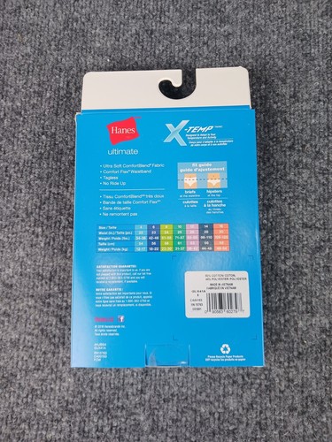 2 PACK HANES GIRLS ULTIMATE X-TEMP HIPSTERS COOL COMFORT 2 PER PACK SIZE 8 - Picture 4 of 5