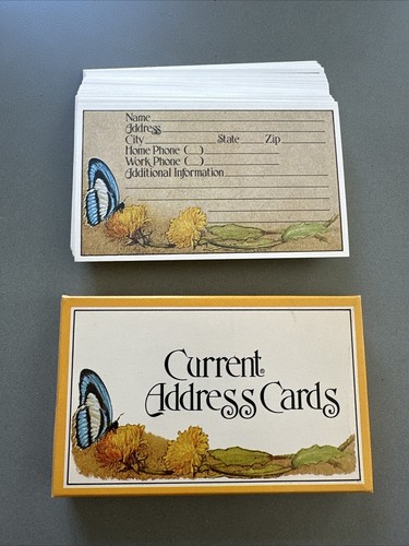 Vintage aktuelle Adresskarten 3”x 5” 60 Karten Schmetterling - Bild 1 von 2