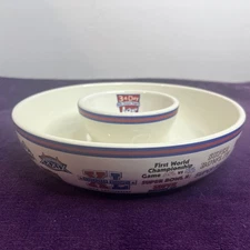 NFL Football Superbowl Chip and Dip Snack Tray Bowl XL 40th Anniversary 3 a Day