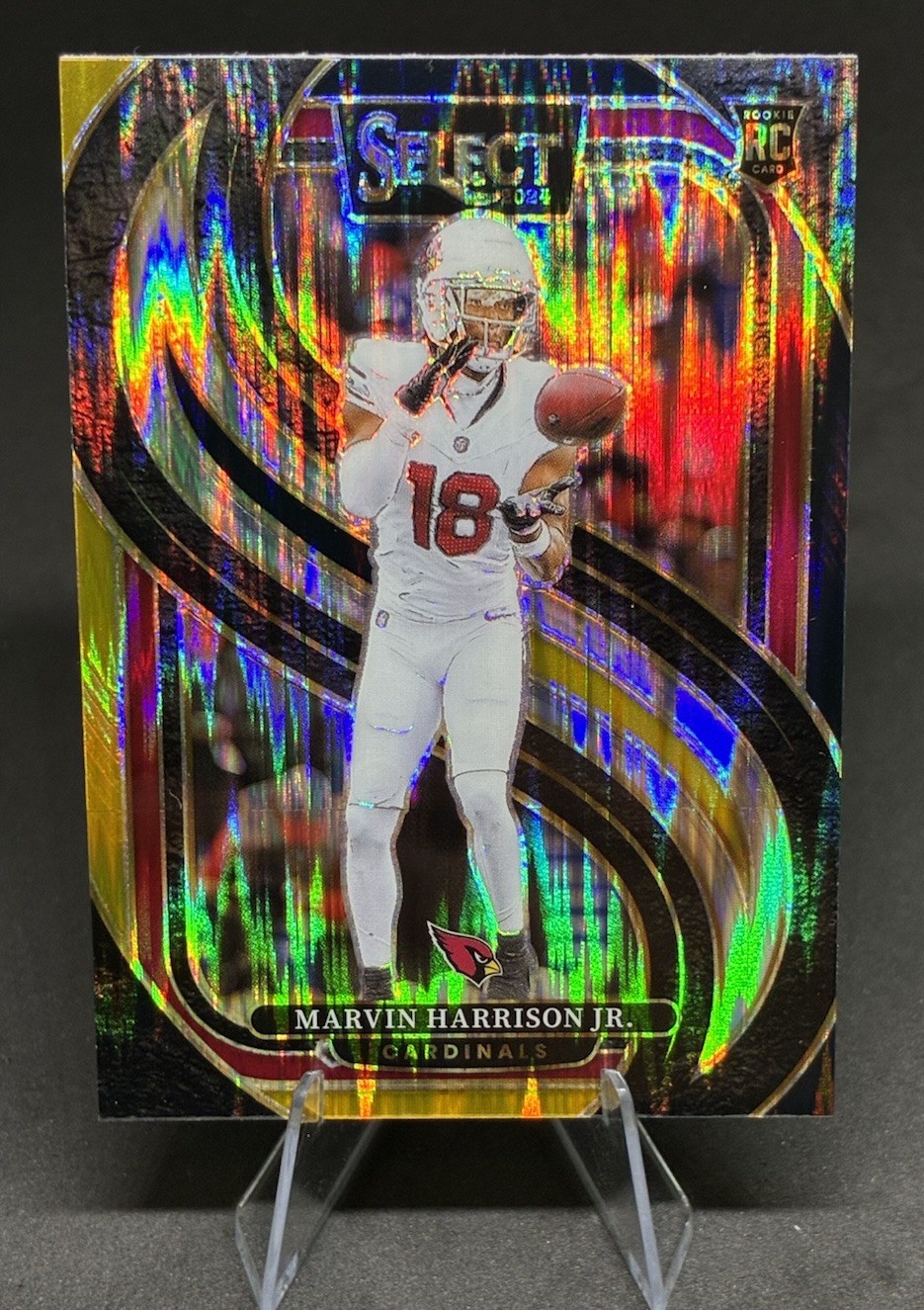 2024 Panini Select - Premier Level Marvin Harrison Jr. #115 Black & Orange Shock