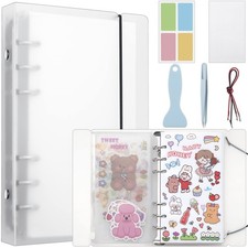 Reusable Sticker Book 100 Sheets Sticker Collecting Book with Pockets Stick