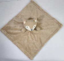 Baby by Bon Bebe Fox Tan Lovey Security Blanket Super Soft Plush Head 14"