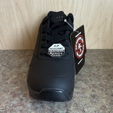 Skechers Slip Resistant Work Shoes Air-Cooled Memory Foam Relaxed Fit Black
