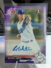 2017 Bowman Chrome Mitchell White CPA-MW 1st Purple Auto  /250