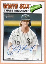 2026 Topps Heritage REAL ONE AUTOGRAPH CHASE MEIDROTH WHITE SOX ROOKIE AUTO SP