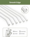 18-Pack Glass Straws, Reusable Clear Glass Drinking Straws Set, 8.5 Inch x 10mm*