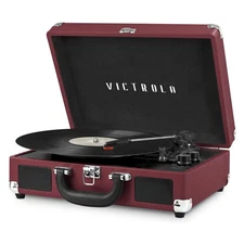 Victrola Journey Bluetooth Portable Suitcase Record Player – with Built-in