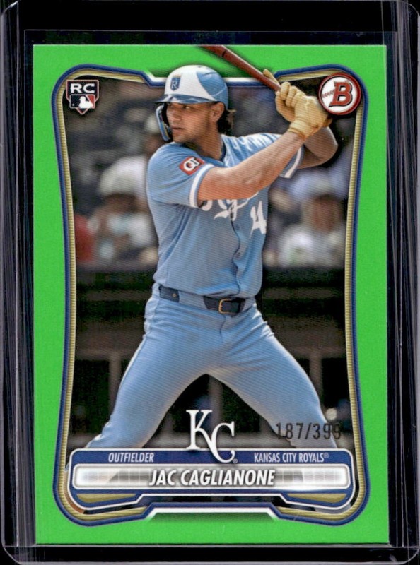2026 Bowman Jac Caglianone RC Neon Green Border Rookie #/399 Royals
