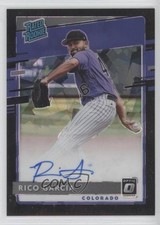 2020 Panini Donruss Optic Black Cracked Ice Prizm 13/25 Rico Garcia Auto 5c9