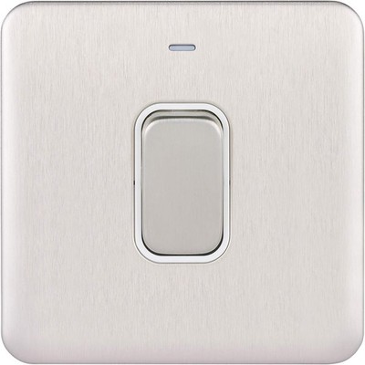 Einzelner Lichtschalter, zweipolig Schneider Electric Lisse schraubenlos Deko
