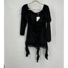 Womens Whimsigoth Dark Coquette Top Size L Goth Fairy Grunge Dark Romance Edgy