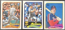 1989 Topps 3 Card Lot - Paul Molitor, Jay Buhner, Wally Joyner